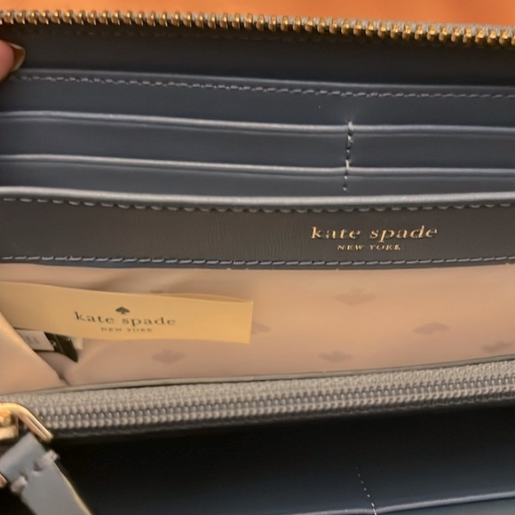 Kate Spade New York Dawn Blue Zip Around Wallet - Picture 6 of 7